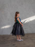 Girls A-Line Sequin Top Bow Waist V Back Tulle Flower Girl Dress 2-16